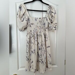 H&M Floral Puff Sleeve Dress Size S